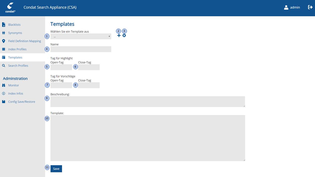Templates-Konfiguration